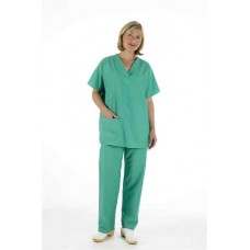 Unisex Medical Scrubs Set (Tunic & Trouser) - Jade Green - Extra Small